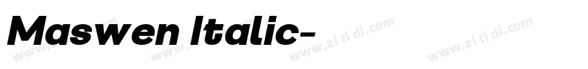 Maswen Italic字体转换